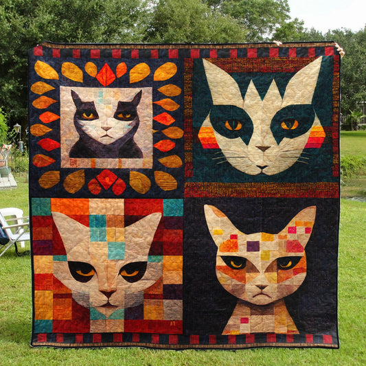 Cat Portraits Quilt Blanket TD111003Y