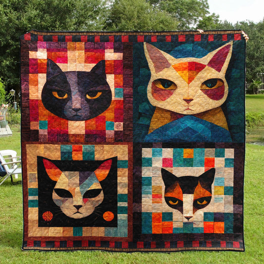 Cat Portraits Quilt Blanket TD111004Y