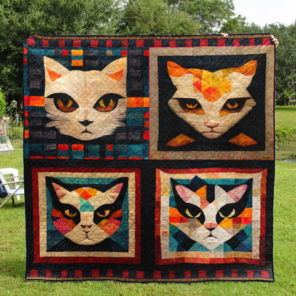 Cat Portraits Quilt Blanket TD111005Y