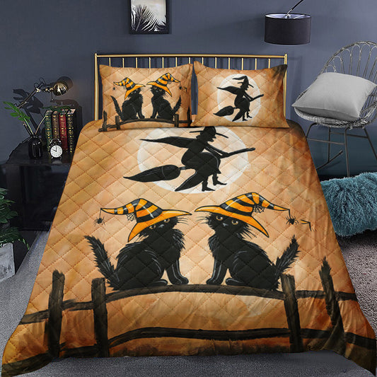 Cats And Witch Quilt Bedding Set TL150905