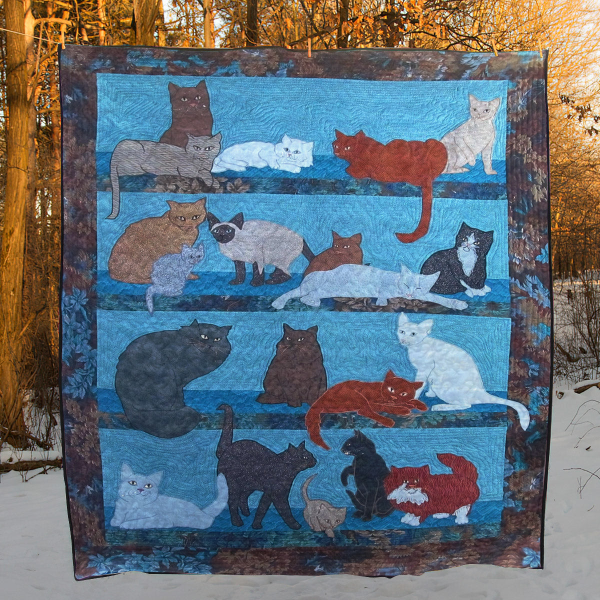 Cats CLA0912473Q Quilt Blanket