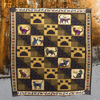 Cats CLA2810129Q Quilt Blanket