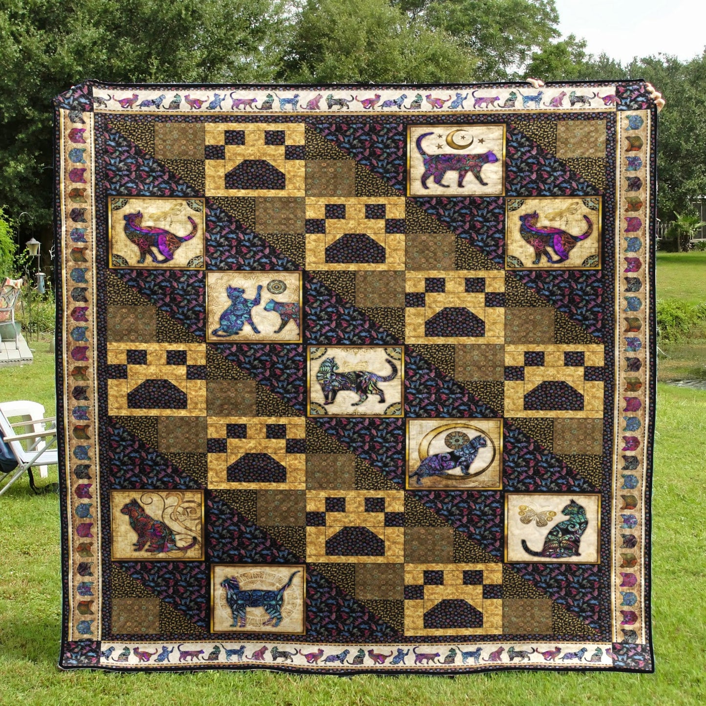 Cats CLA2810129Q Quilt Blanket