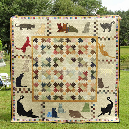 Cats CLA2810130Q Quilt Blanket