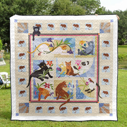 Cats CLA2910135Q Quilt Blanket