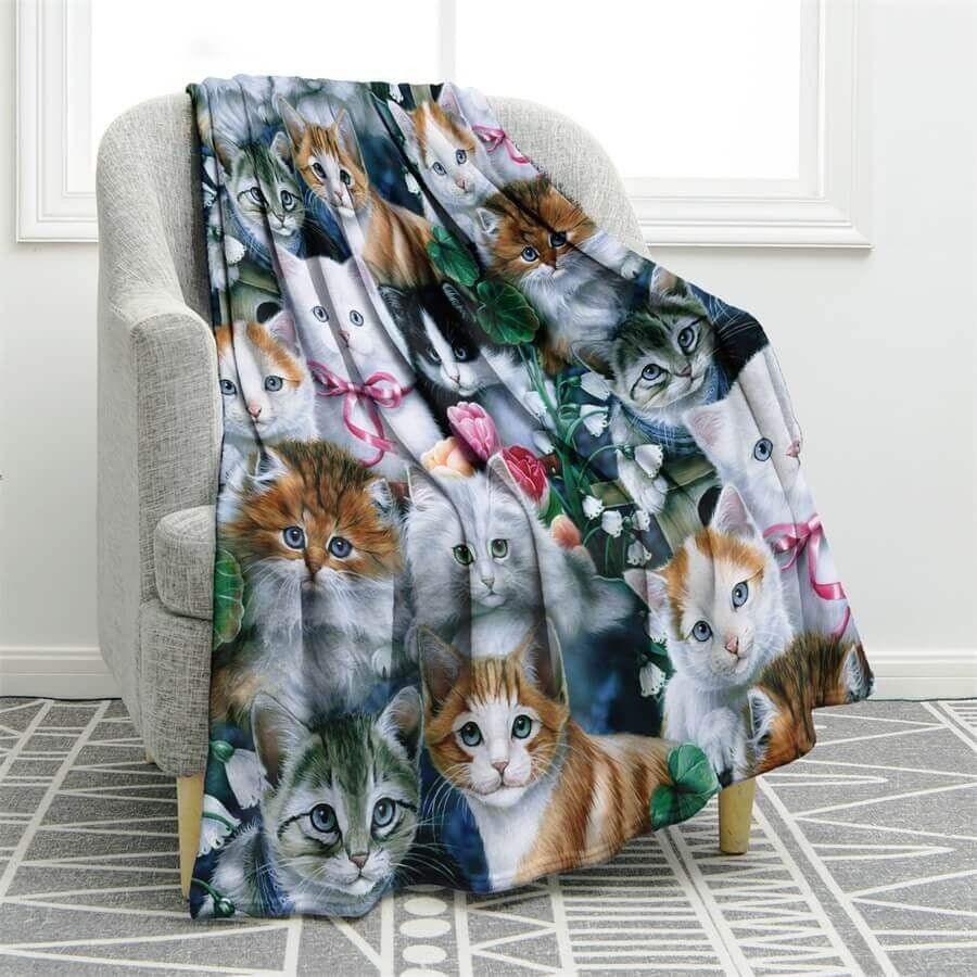 Cats CLH1412042F Sherpa Fleece Blanket