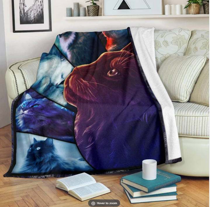 Cats Fantastic CLM1810035S Sherpa Fleece Blanket