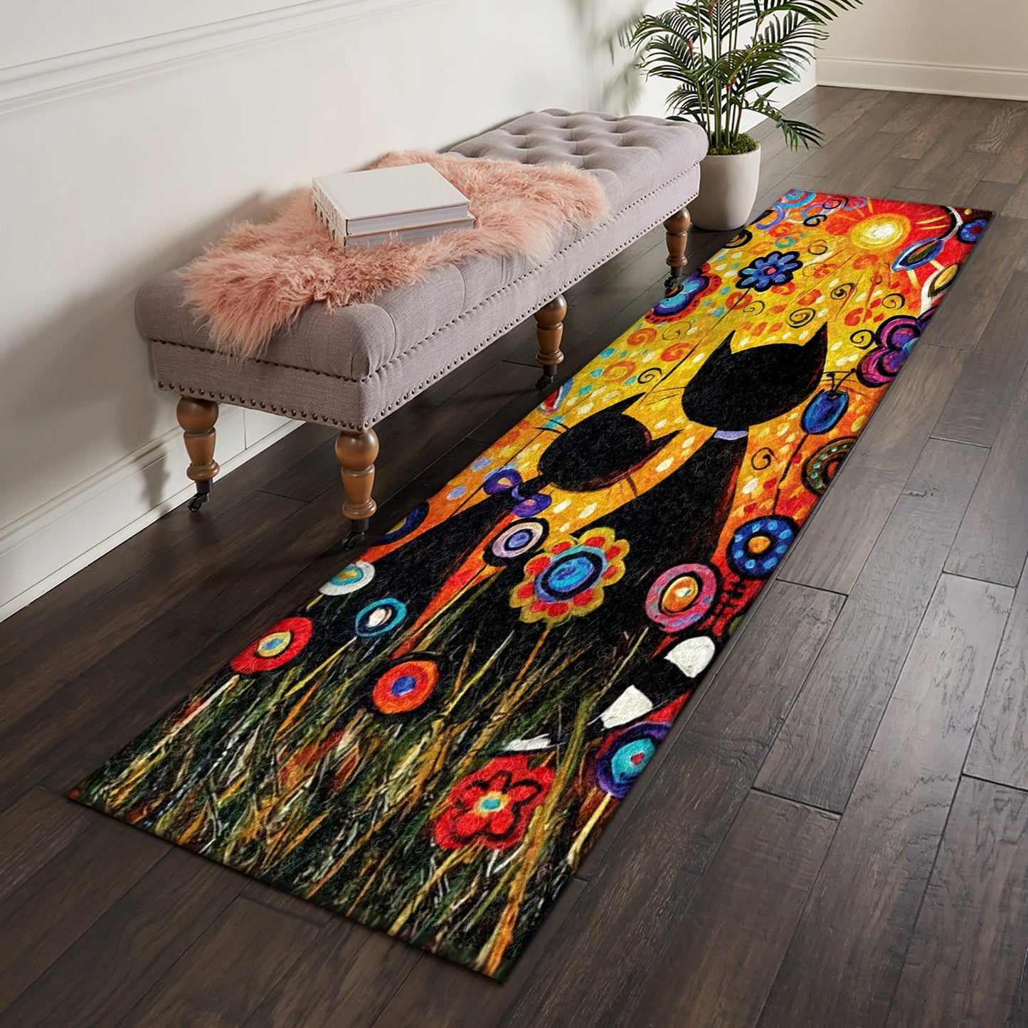 Cats HN011005RU Runner Rug