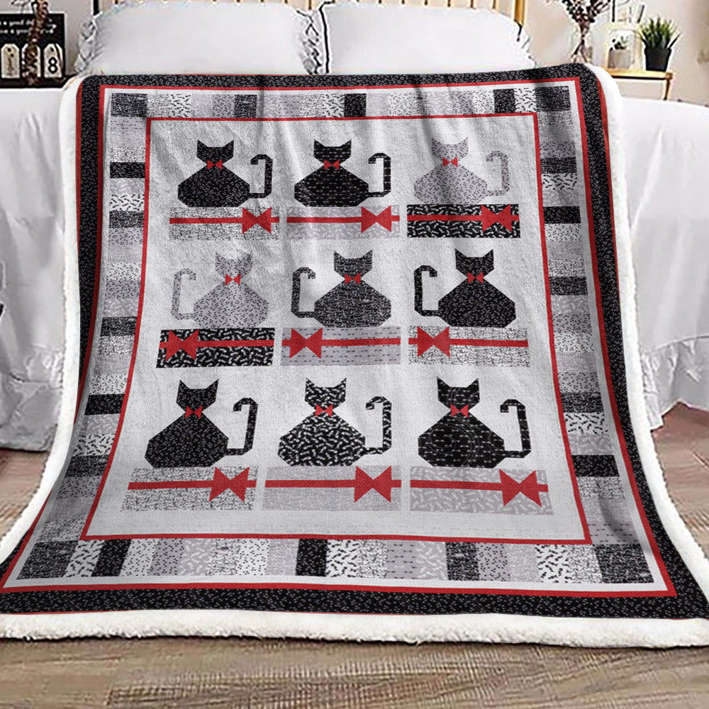 Cats HN1710024F Sherpa Fleece Blanket