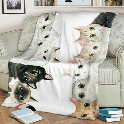 Cats HN290808F Sherpa Fleece Blanket
