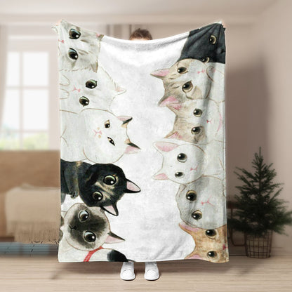 Cats HN290808F Sherpa Fleece Blanket