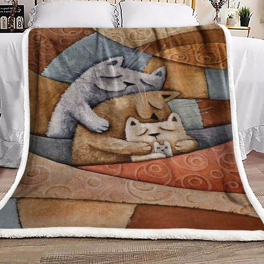 Cats HN300949F Sherpa Fleece Blanket