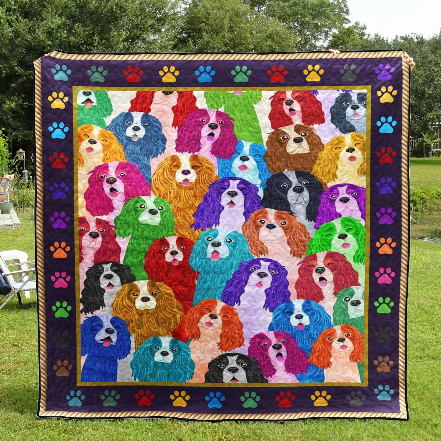 Cavalier King Charles Spaniel CL09100083MDQ Quilt Blanket