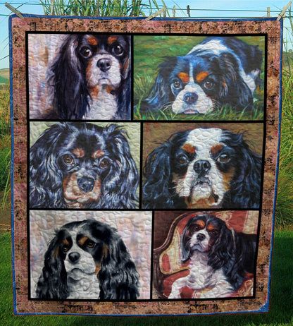 Cavalier King Charles Spaniel Dog CL28100356MDQ Quilt Blanket