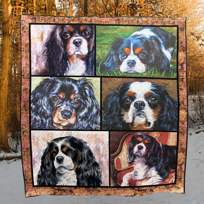 Cavalier King Charles Spaniel Dog CL28100356MDQ Quilt Blanket