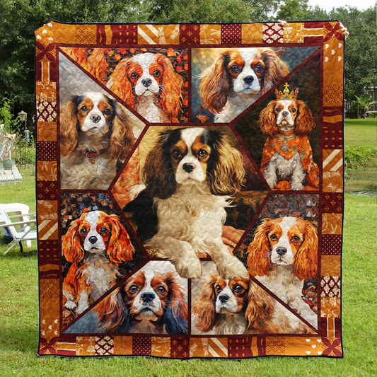 Cavalier King Charles Spaniel Art Quilt TM051112