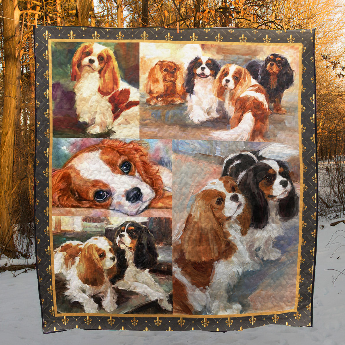 Cavalier King Charles Spaniel YH3110707 Quilt Blanket