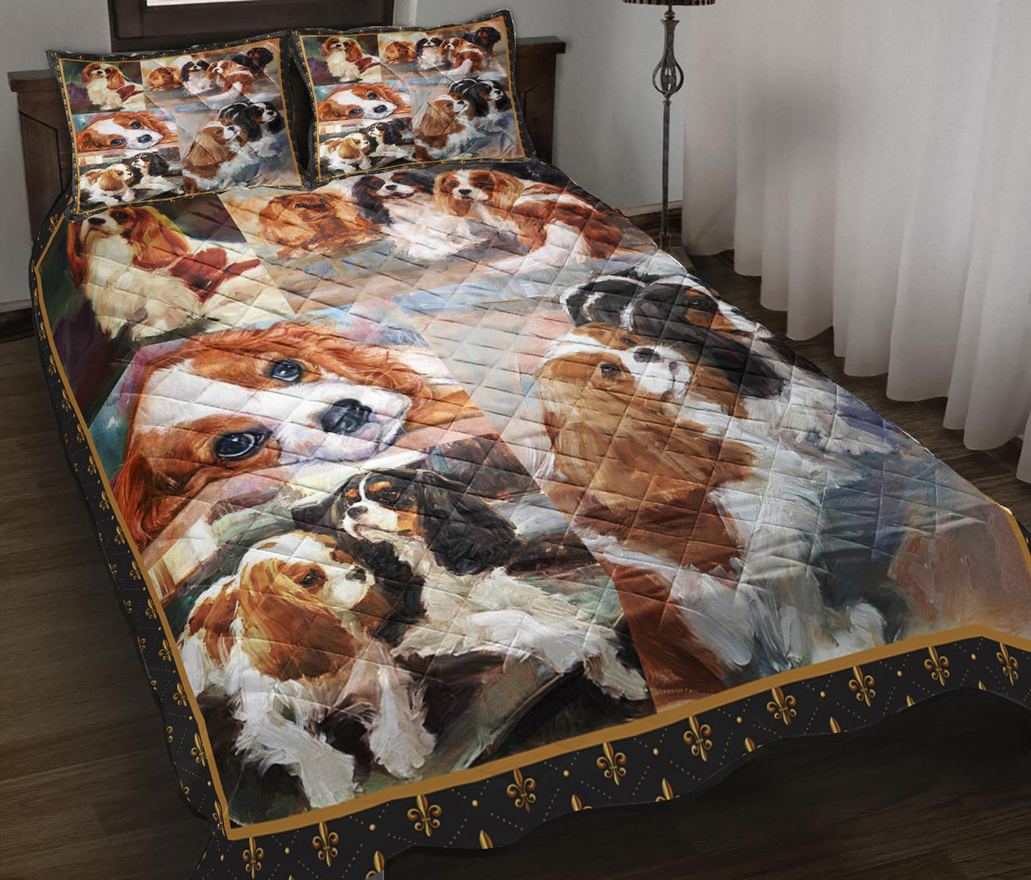 Cavalier King Charles Spaniels Quilt Bedding Set TL080915