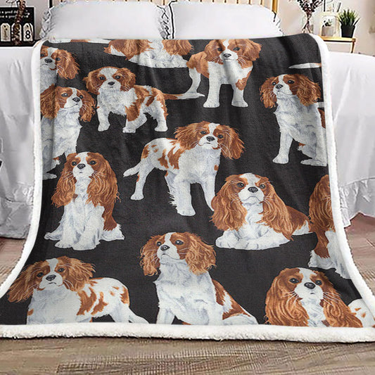 Cavalier King Charles Spaniel BL0111058F Sherpa Fleece Blanket