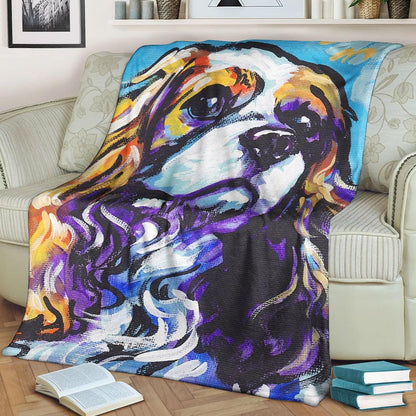 Cavalier King Charles Spaniel BT300835F Sherpa Fleece Blanket
