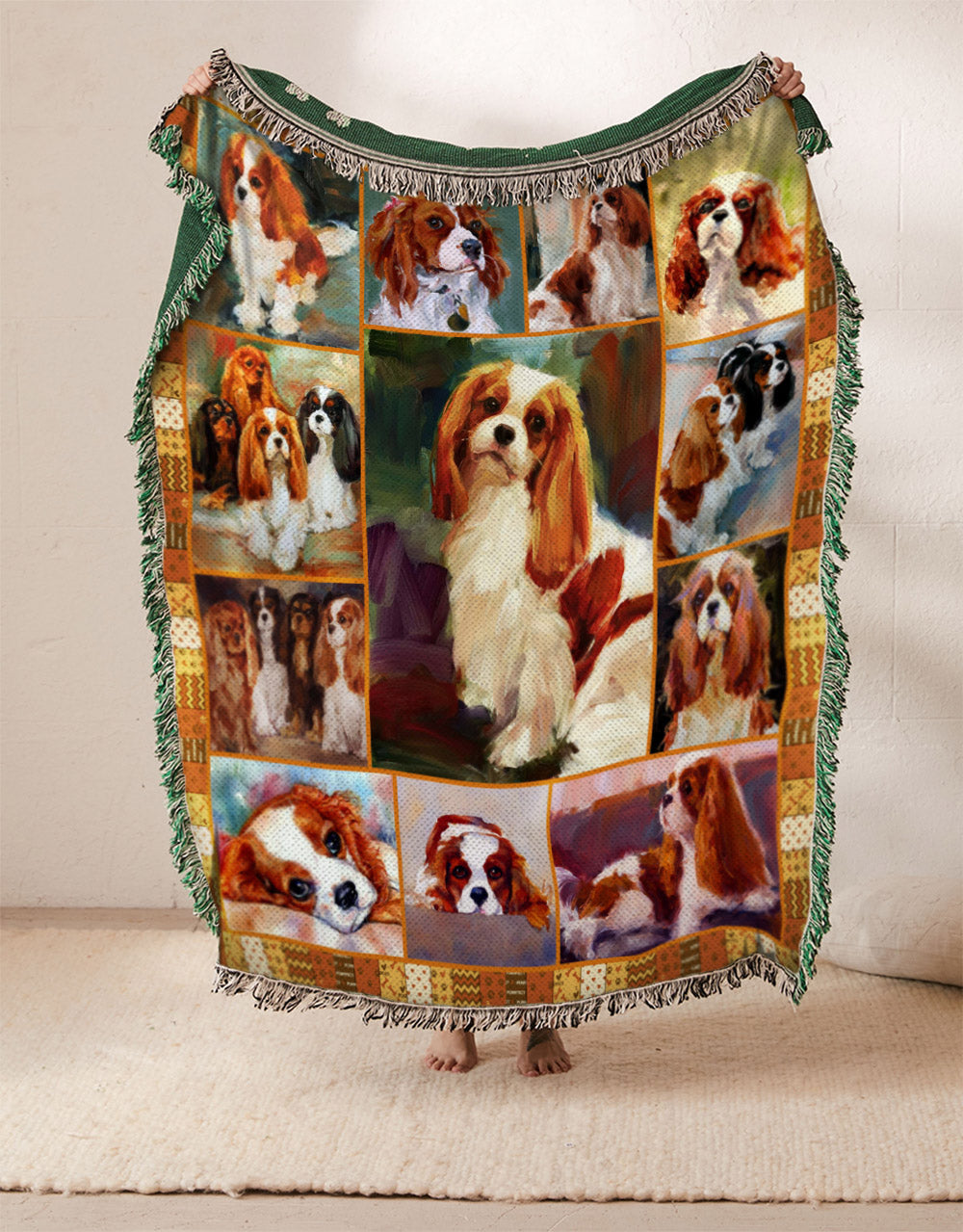 Cavalier King Charles Spaniel NT1410064S Throw Blankets For Sofa