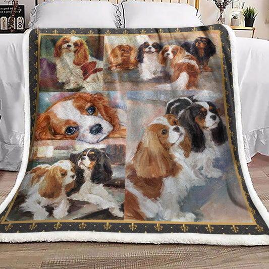 Cavalier King Charles Spaniel NT1510042F Sherpa Fleece Blanket