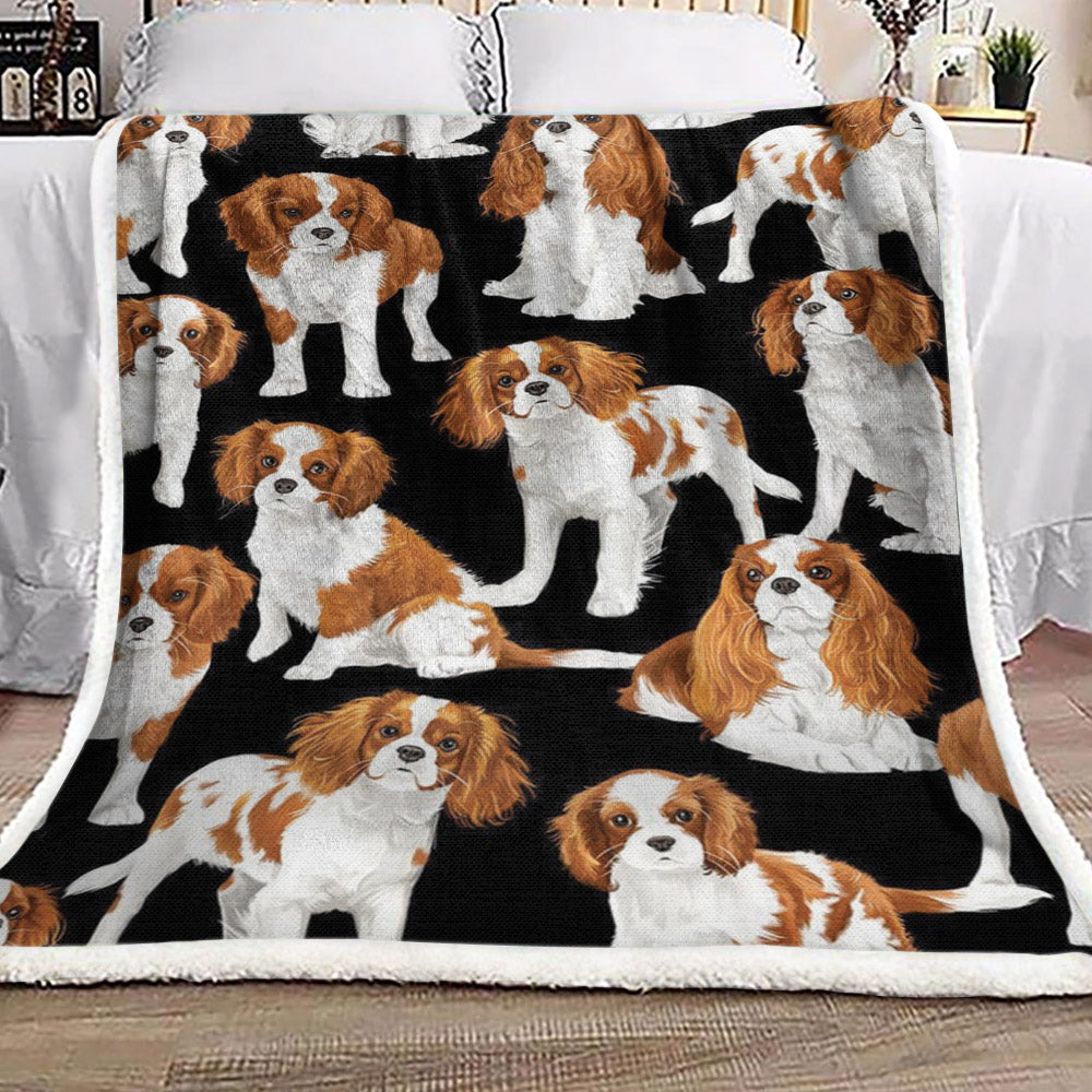 Cavalier King Charles Spaniels ML3010076F Sherpa Fleece Blanket