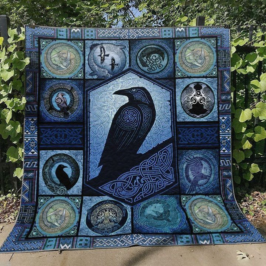 Celtic Art Raven D010732 Quilt Blanket