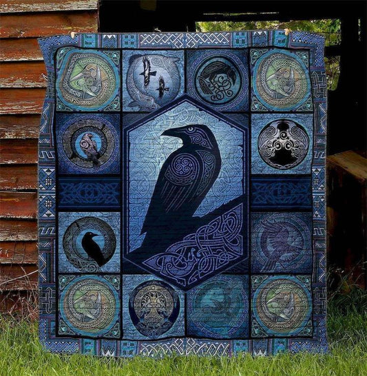 Celtic Art Raven D9025 Quilt Blanket