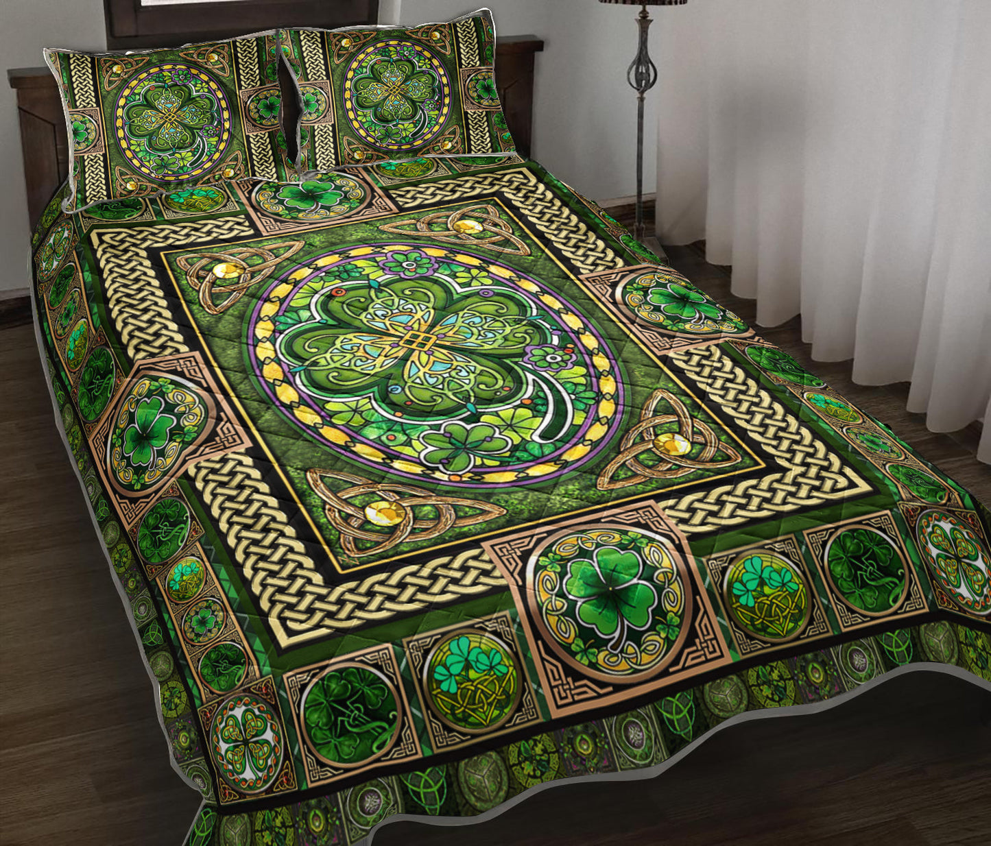 Celtic Clover Quilt Bedding Set TL160909