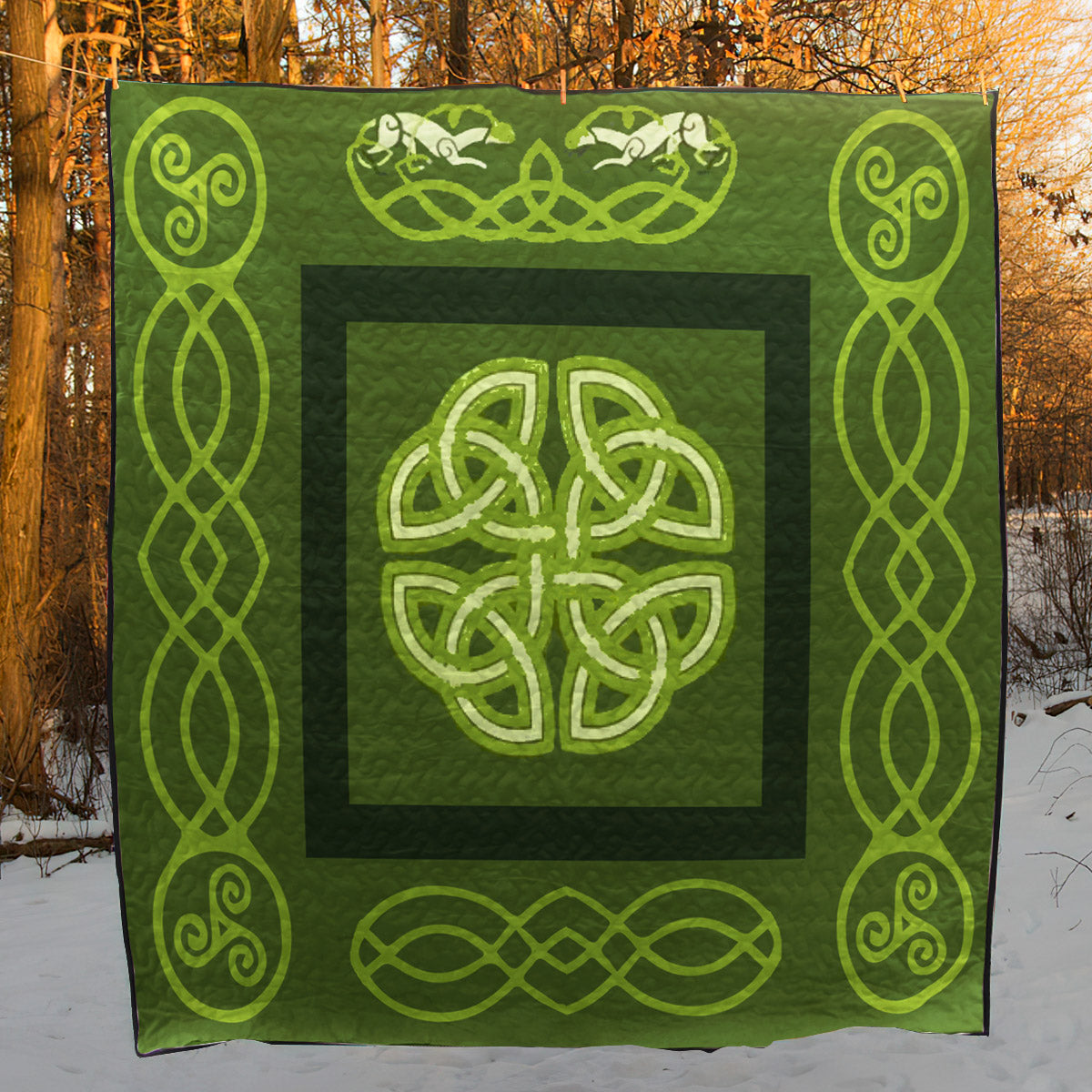 Celtic Green CLA1210084Q Quilt Blanket