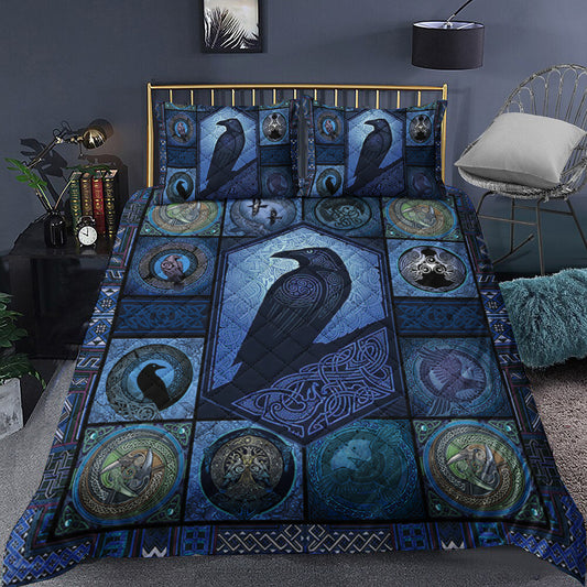 Celtic Raven Quilt Bedding Set TL280909