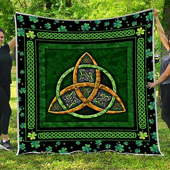 Celtic Shamrock CLA0710197Q Quilt Blanket