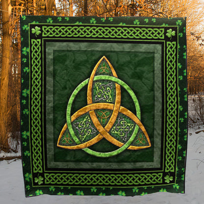 Celtic Shamrock CLA0710197Q Quilt Blanket