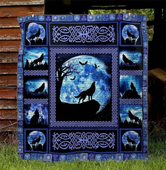 Celtic Wolf HM100514 Quilt Blanket