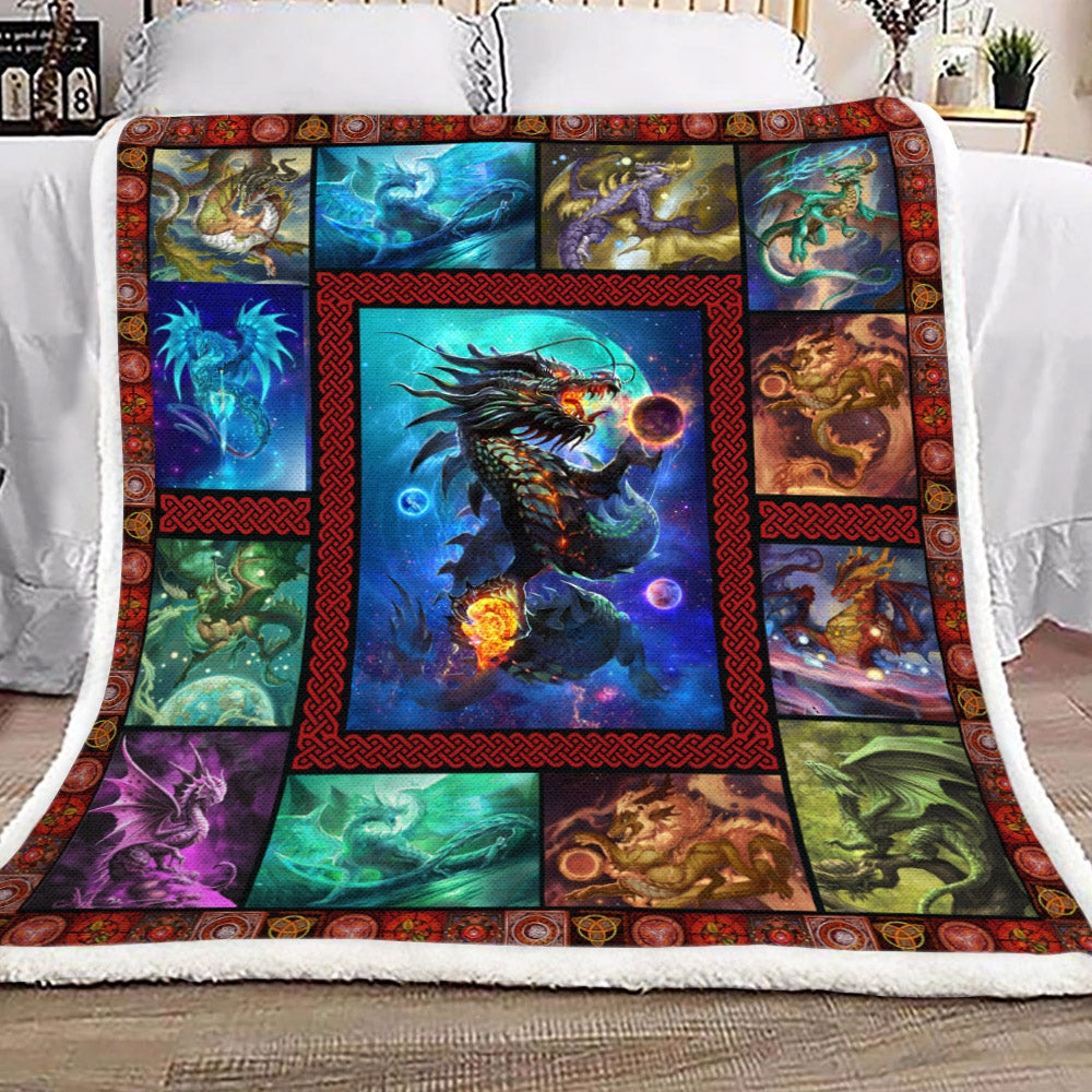 Celtic Dragon YH25100818F Sherpa Fleece Blanket