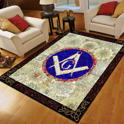 Celtic Freemason Masonic Symbols BT1010054R Rug