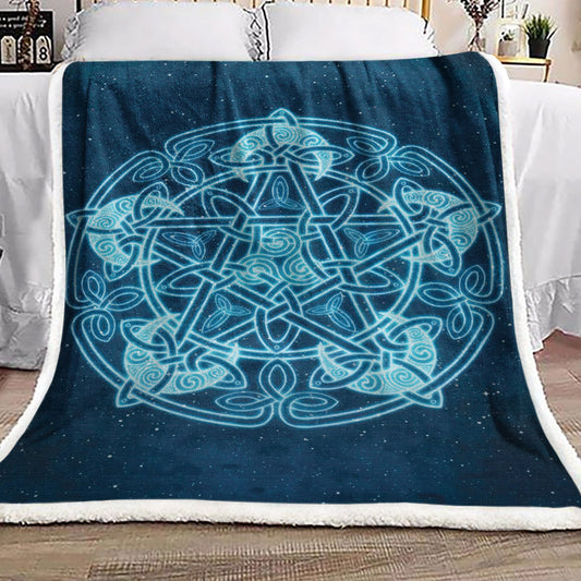 Celtic Moon Pentacle VD2910041F Sherpa Fleece Blanket