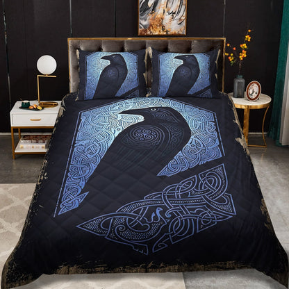 Celtic Raven Viking CL04120254MDB Quilt Bedding Set