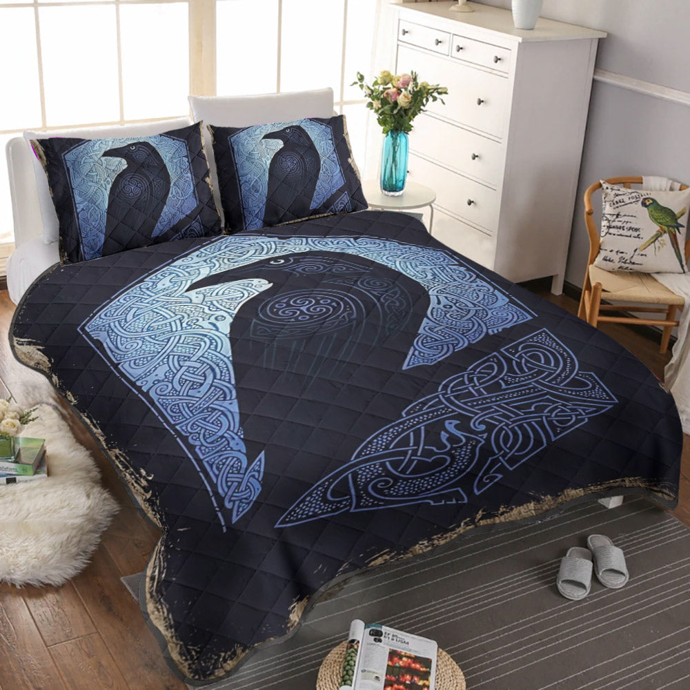 Celtic Raven Viking CL04120254MDB Quilt Bedding Set