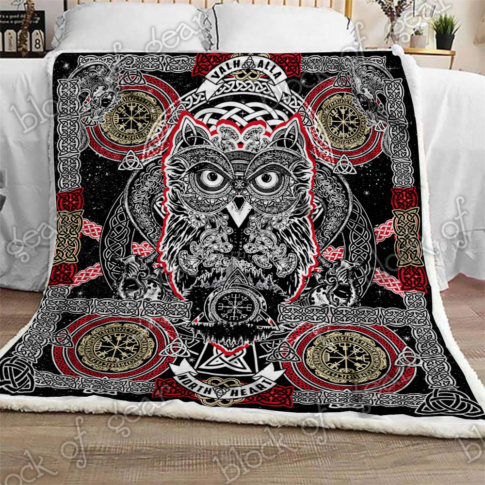 Celtic Style Owl CL270985MDF Sherpa Fleece Blanket