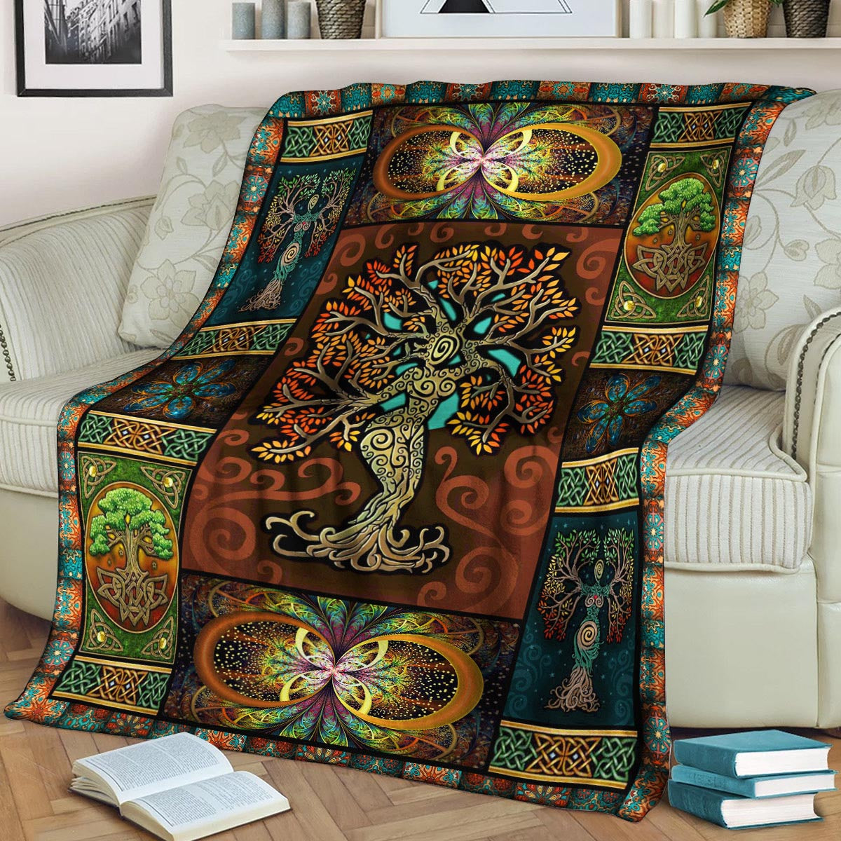 Celtic Tree Of Life CL170819MD Sherpa Fleece Blanket