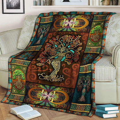 Celtic Tree Of Life CL170819MD Sherpa Fleece Blanket