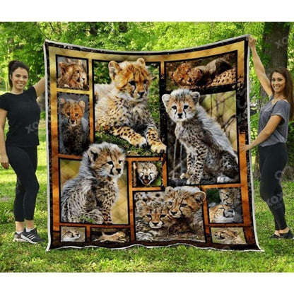 Cheetah Baby CL05100024MDQ Quilt Blanket