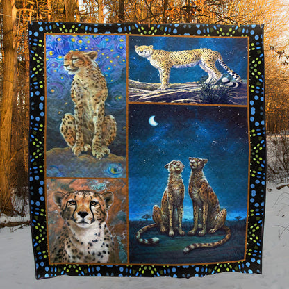 Cheetah CL28100375MDQ Quilt Blanket