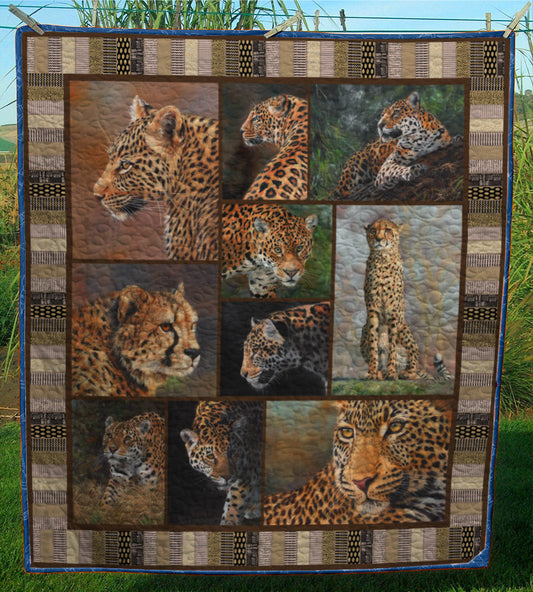 Cheetah CL28100377MDQ Quilt Blanket