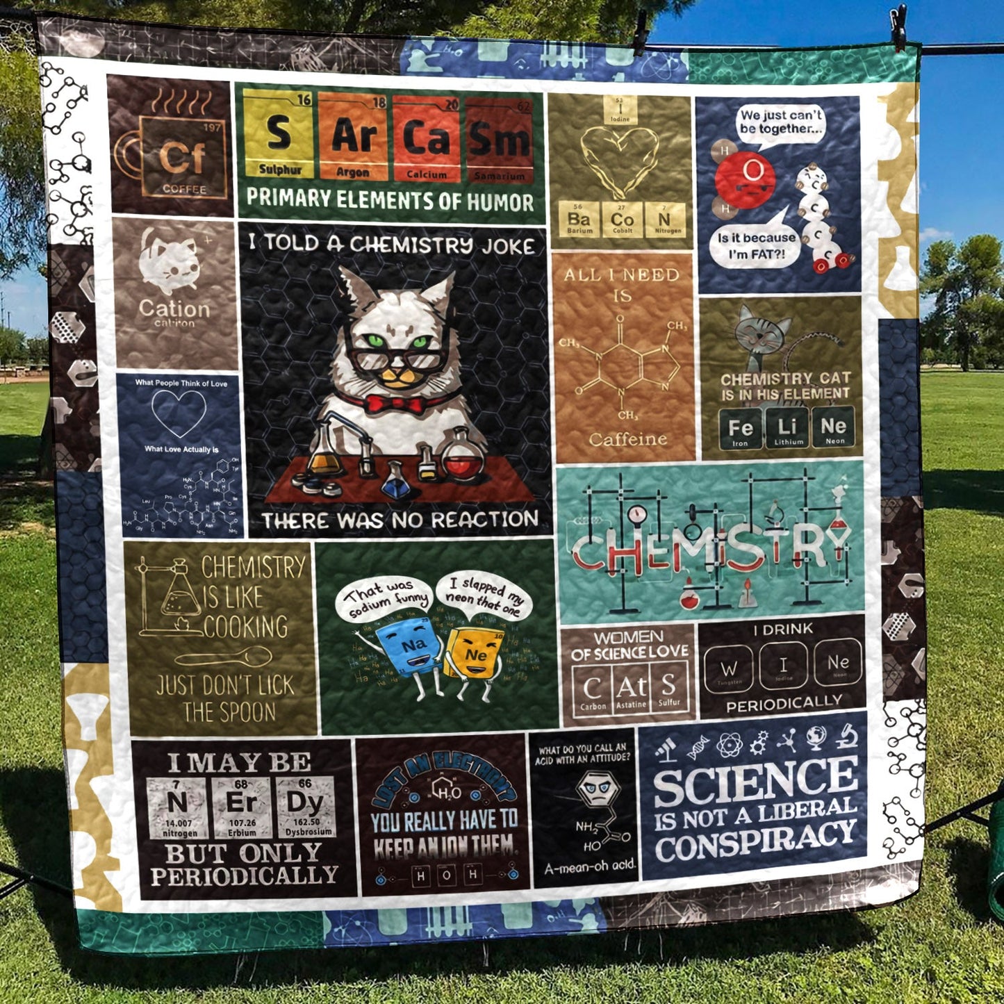 Chemistry Art CL16100405MDQ Quilt Blanket