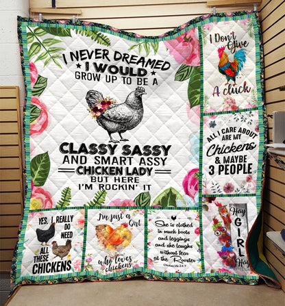 Chicken 3d CLH0511158Q Quilt Blanket