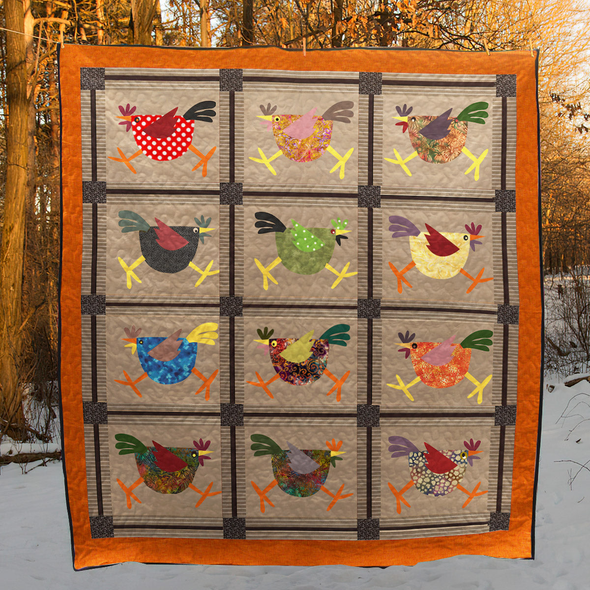 Chicken CL070638 Quilt Blanket