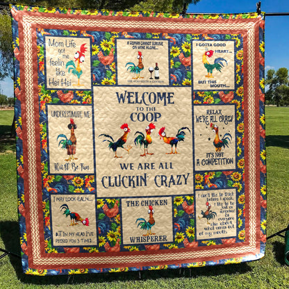 Chicken CL14100086MDQ Quilt Blanket